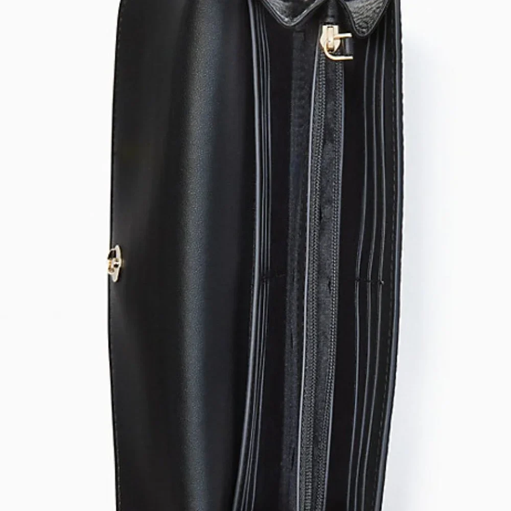 Kate Spade Marti Large Slim Flap Wallet Black